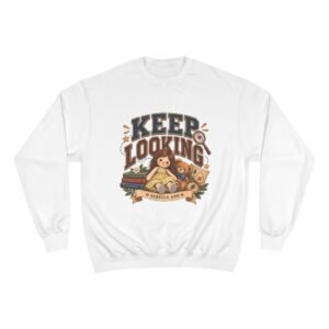 Keep Looking Sweatshirt | Rebecca Ann Doll, Teddy & Books Graphic