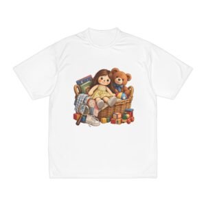 Vintage Toy Basket T-Shirt | Rebecca Ann, Teddy & Blocks Illustration