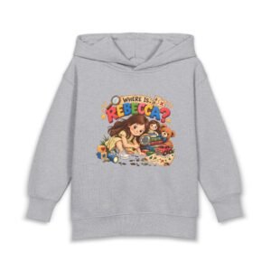 Where Is Rebecca? Kids Hoodie | Toddler Detective Playroom Illustration